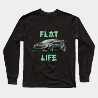 Subaru STI Car Art - Impreza WRX Flat Four Widebody Modified JDM Car Long Sleeve T-Shirt